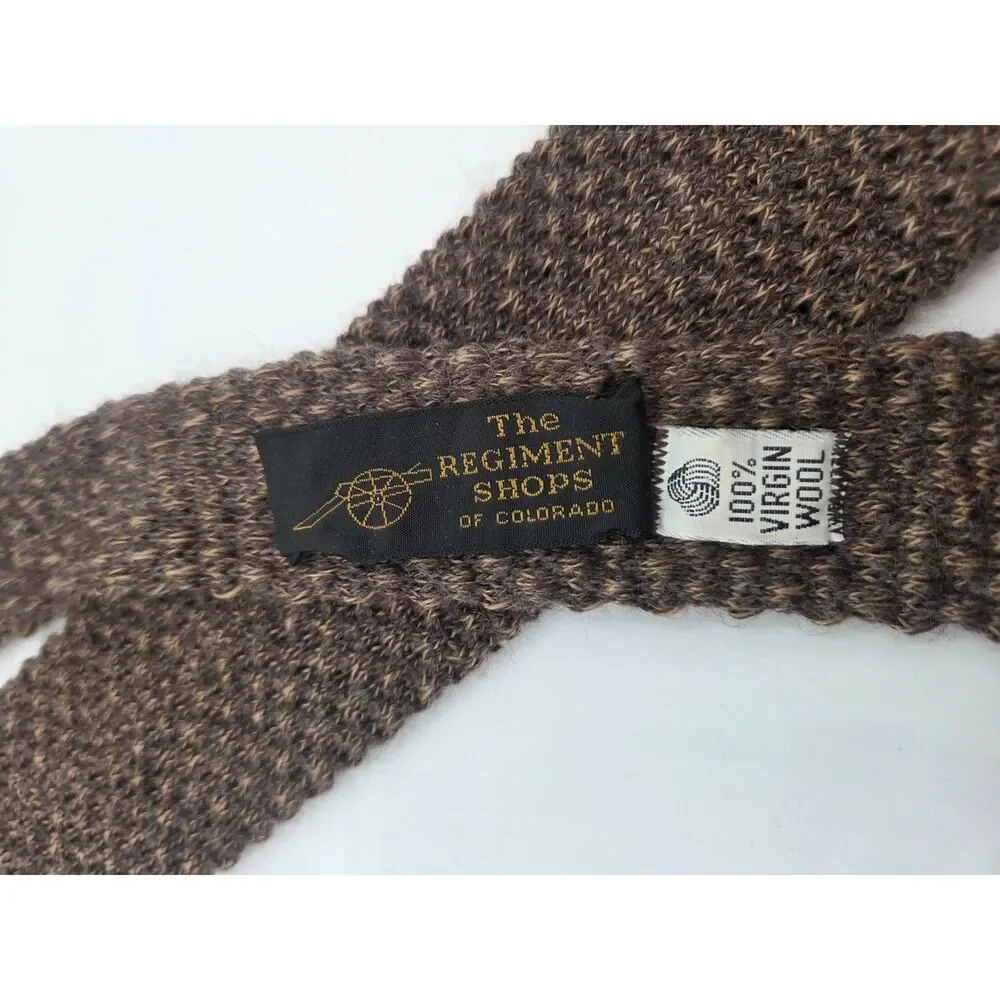 The Regiment Shops Colorado Brown Knit Wool Tie 2
